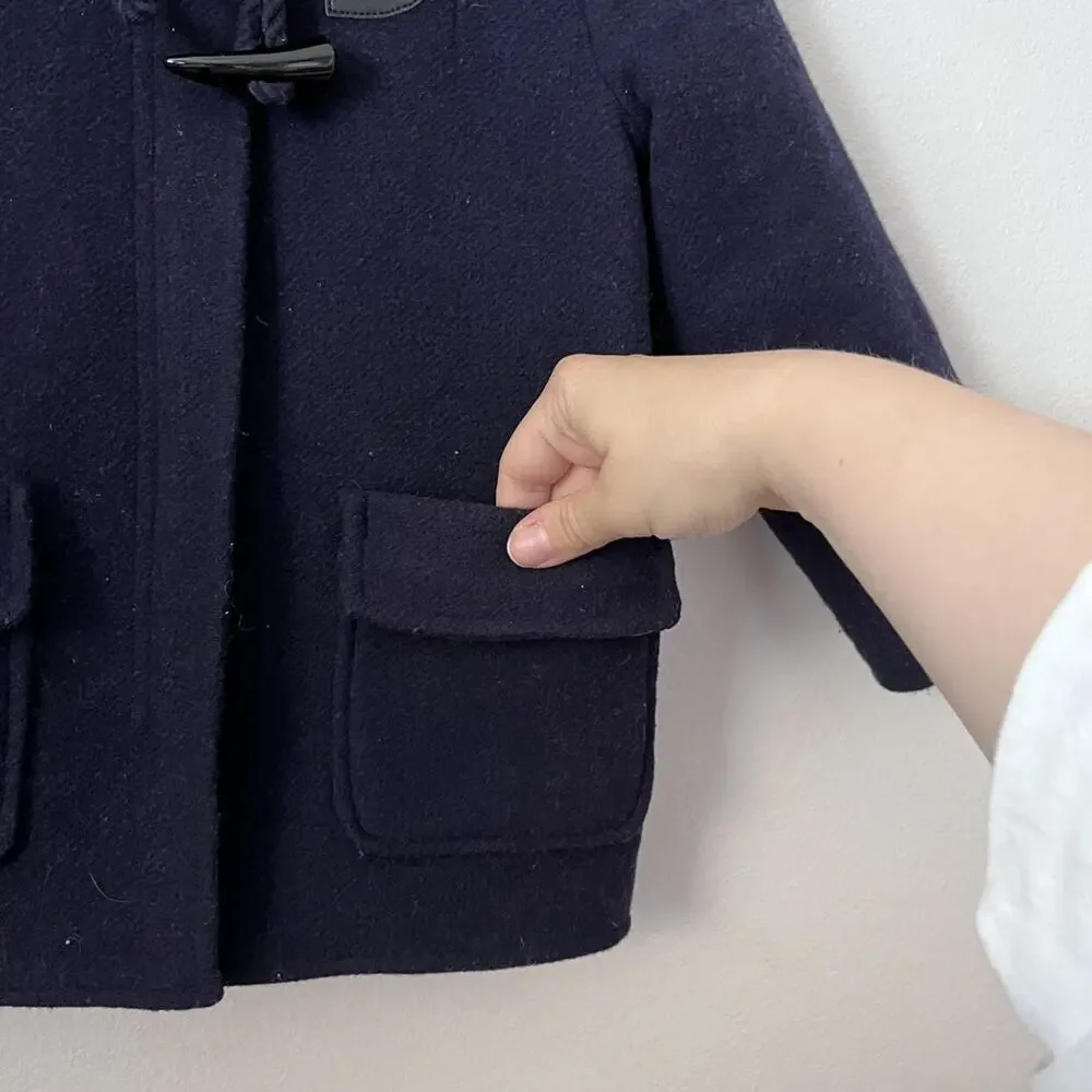 Zara Navy Wool Felt Jacket - 4